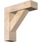Ekena Millwork Traditional Block Smooth Bracket w/ Offset Brace, Douglas Fir, 5 1/2"W x 18"D x 18"H BKT0604X18X18TRA05SDF - alternate 1